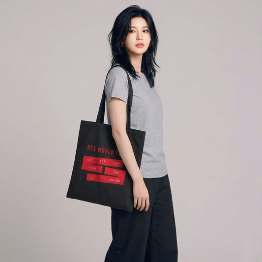Bangtan Inspired World Tour Arirang Tote Bag | Red Arirang Concert Tote