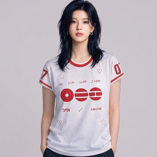 Bangtan Inspired Arirang Red Jersey | World Tour Style